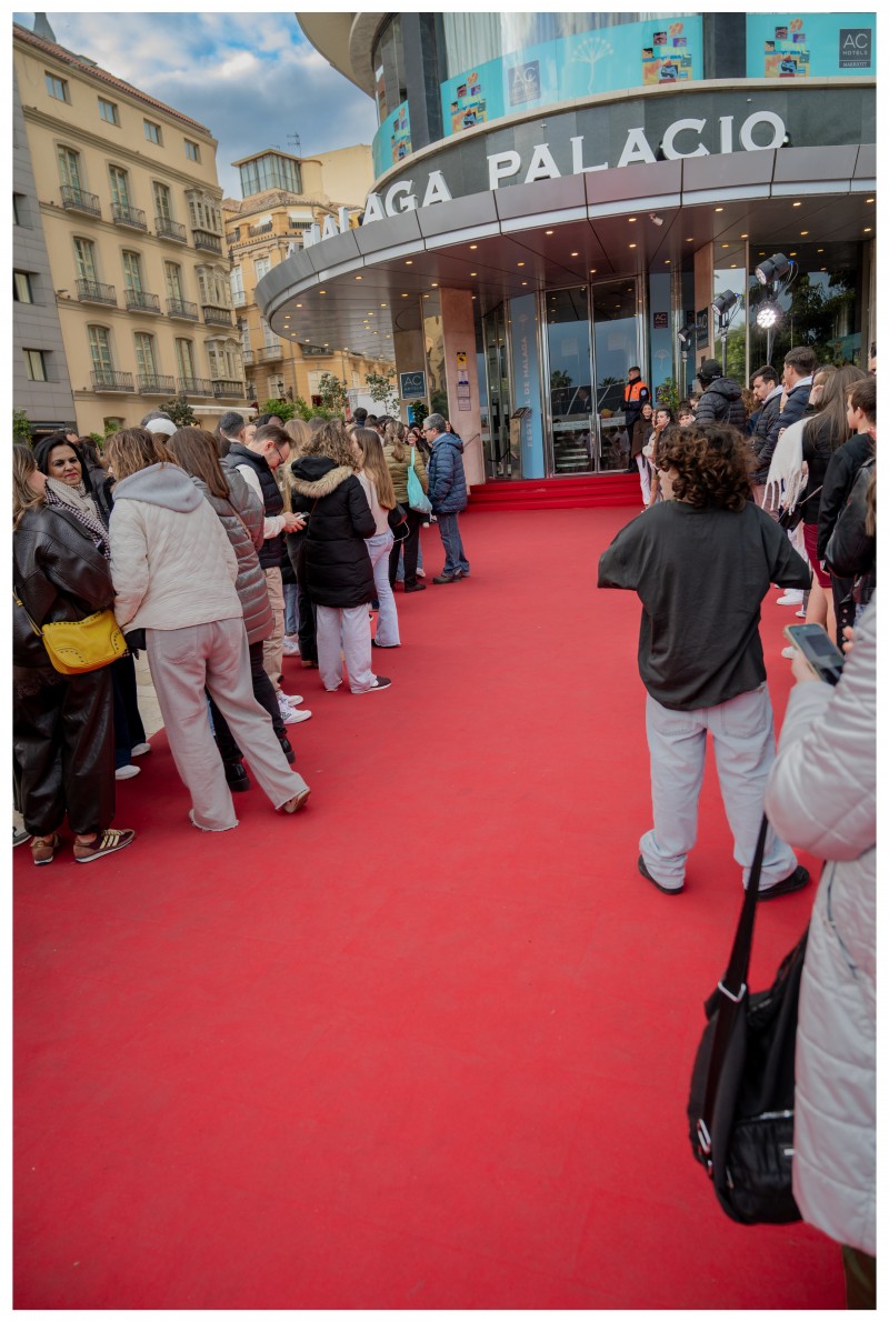 La alfombra roja del hotel.