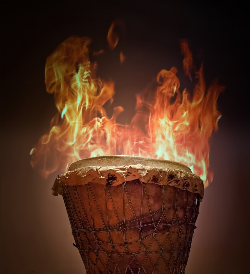 Djembe en llamas
