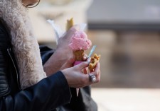Helado y galleta